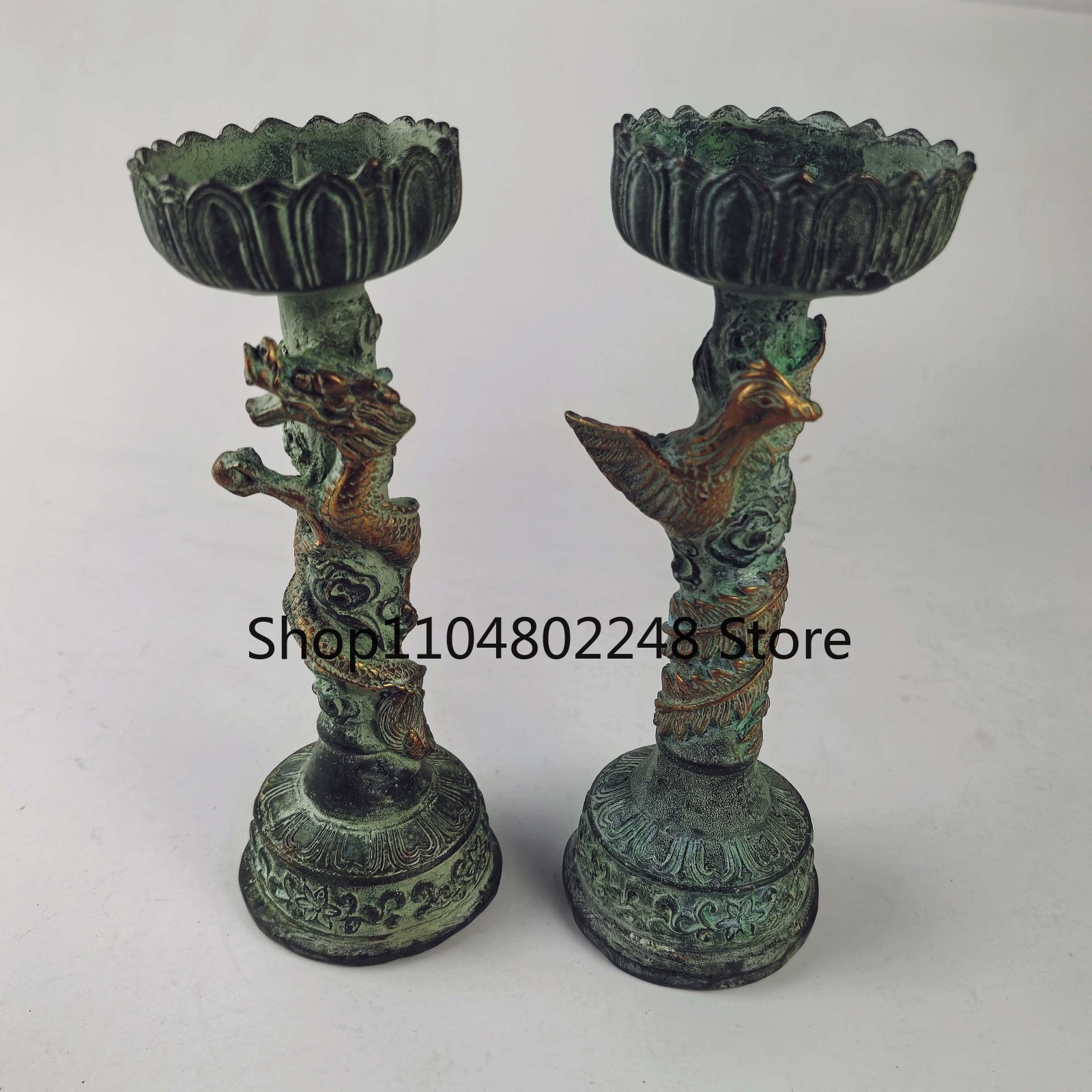 Collectible Vintage Lamps - Halk Koleksiyonu Bir çift eski bronz