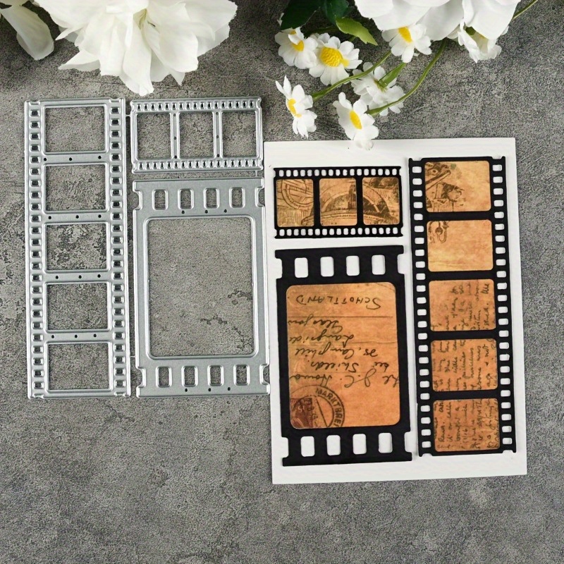 Collectible Vintage Tools - 1 adet Çelik Film Şeridi Şablon