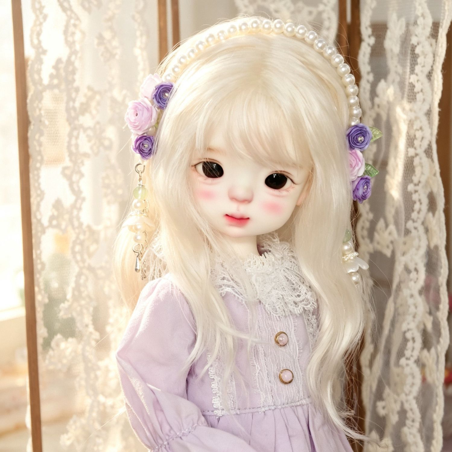 El Yapımı İnci Çiçekli Bebek S - Vintage Collectible And Vintage Dolls incelemesi ve fiyatı