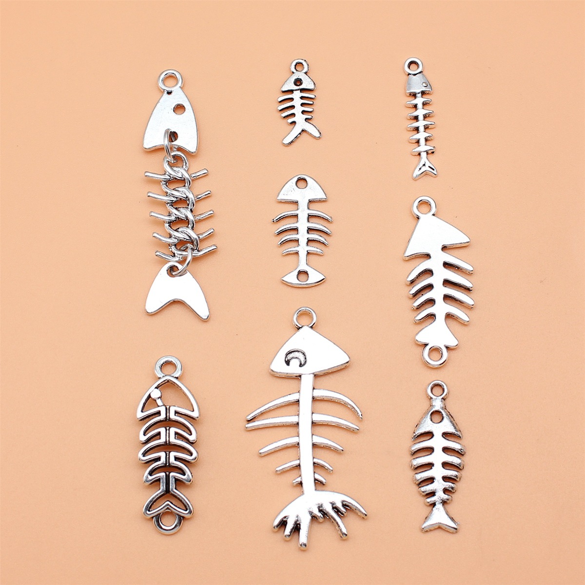 8 adet antik gümüş renk balık  - Vintage Collectible Jewelry incelemesi ve fiyatı